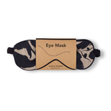 Blasta Henriet Linen and Merino Eye Mask in blue. Front.