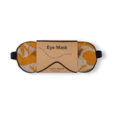 Blasta Henriet Linen and Merino Eye Mask in yellow. Front.
