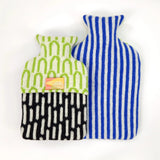 Hot Water Bottle - Blue, Green & Charcoal - 1l - Small