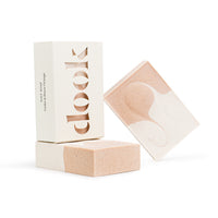 Limited Edition Gift Set - Soft Pink Cedar dook salt soap and a ceramic Rose soap dish