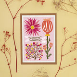 Dried Flower Card - Pink