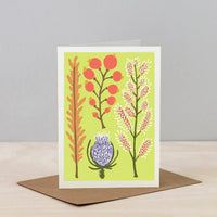 Dried Flower Card - Yellow