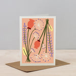 Dried Flower Card - Peach