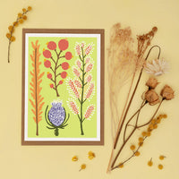 Dried Flower Card - Yellow