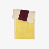 Bath Towel - Lemon and Bordeaux