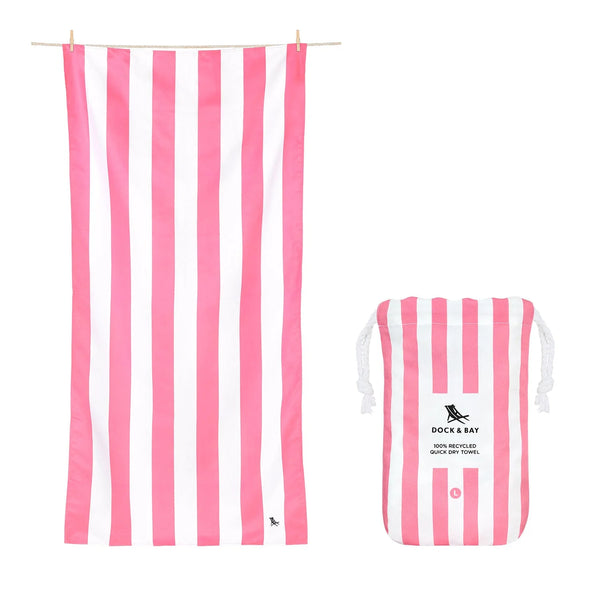 Dock & Bay Quick Dry Beach Towel - HOT PINK