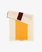 Face Towel - Amber and Bordeaux Stripe