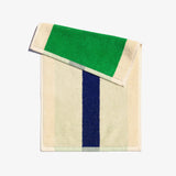 Face Towel - Green and Royal Blue Stripe