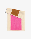 Face Towel - Hot Pink and Chestnut Stripe