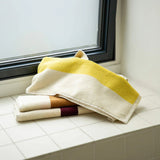 Face Towel - Lemon and Coffee Stripe