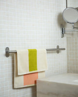 Face Towel - Peach and Lime Stripe