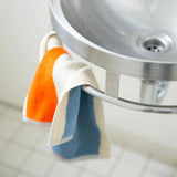 Face Towel - Sky Blue and Orange Stripe