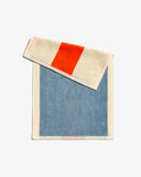 Face Towel - Sky Blue and Orange Stripe