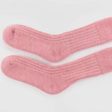 Ultra Soft Alpaca Bed Socks - Ribbed - Pink