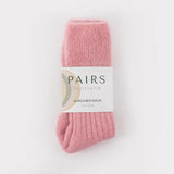 Ultra Soft Alpaca Bed Socks - Ribbed - Pink
