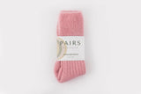 Ultra Soft Alpaca Bed Socks - Ribbed - Pink