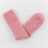 Ultra Soft Alpaca Bed Socks - Ribbed - Pink