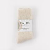 Ultra Soft Alpaca Bed Socks - Plain - Cream