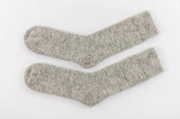 Ultra Soft Alpaca Bed Socks - Plain - Grey