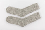 Ultra Soft Alpaca Bed Socks - Plain - Grey