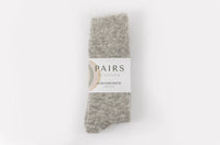 Ultra Soft Alpaca Bed Socks - Plain - Grey